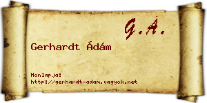 Gerhardt Ádám névjegykártya